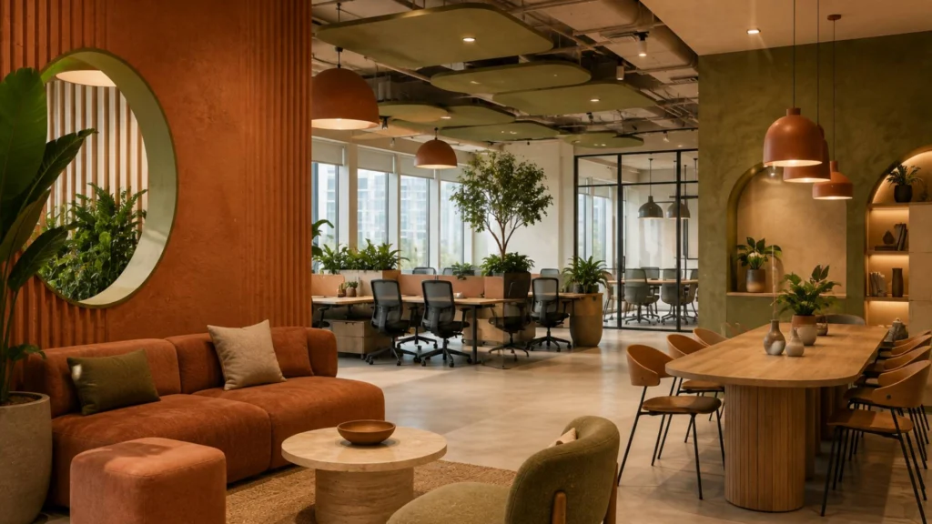 Earthy Office Interiors