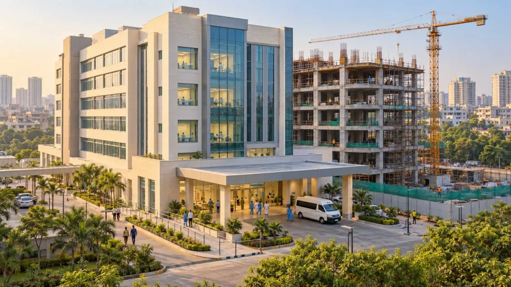 India healthcare real estate gap 2.6 billion sq ft by 2035
